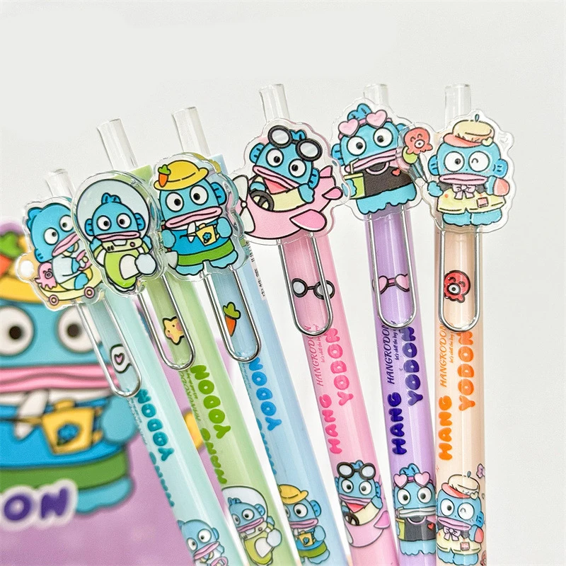 Imagem -03 - Hangyodon-sanrio Desenhos Animados Gel Pen Estudante Escrita Pen Assinatura do Escritório Caneta Neutra Material Escolar Artigos de Papelaria Atacado Pcs 36pcs