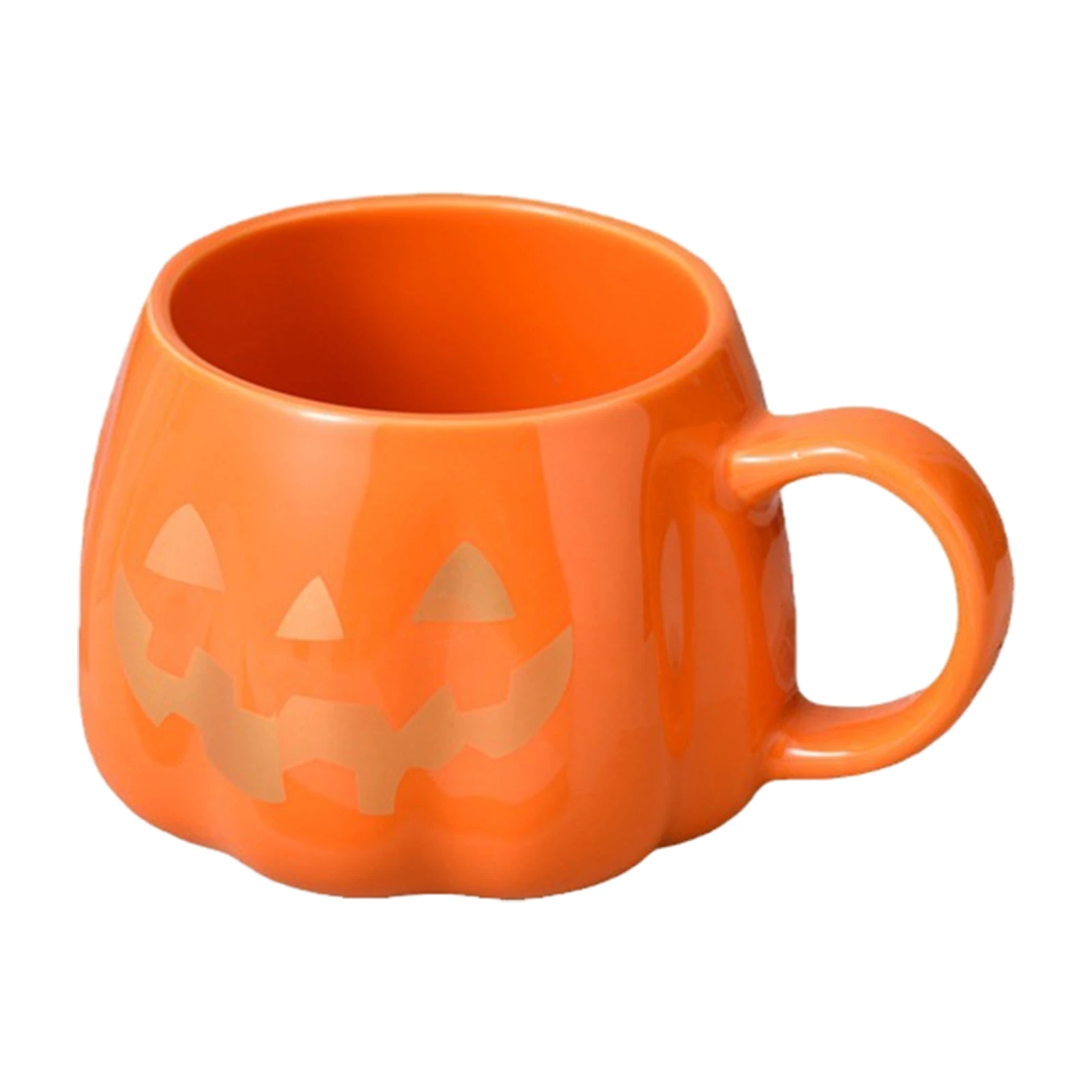 Pumpkin Shape Desktop Coffee Mug Durable Water Milk Soup Halloween Decoration Home Ceramic Exquisite Breakfast Cute Reusable