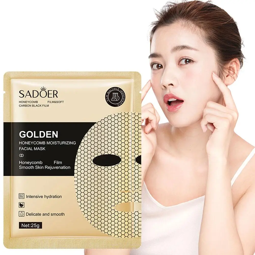25ml 골드 보습 페이셜 마스크 스킨케어 탄력 영양 공급 매끄러운 피부 재생 페이스 마스크 시트 마스크