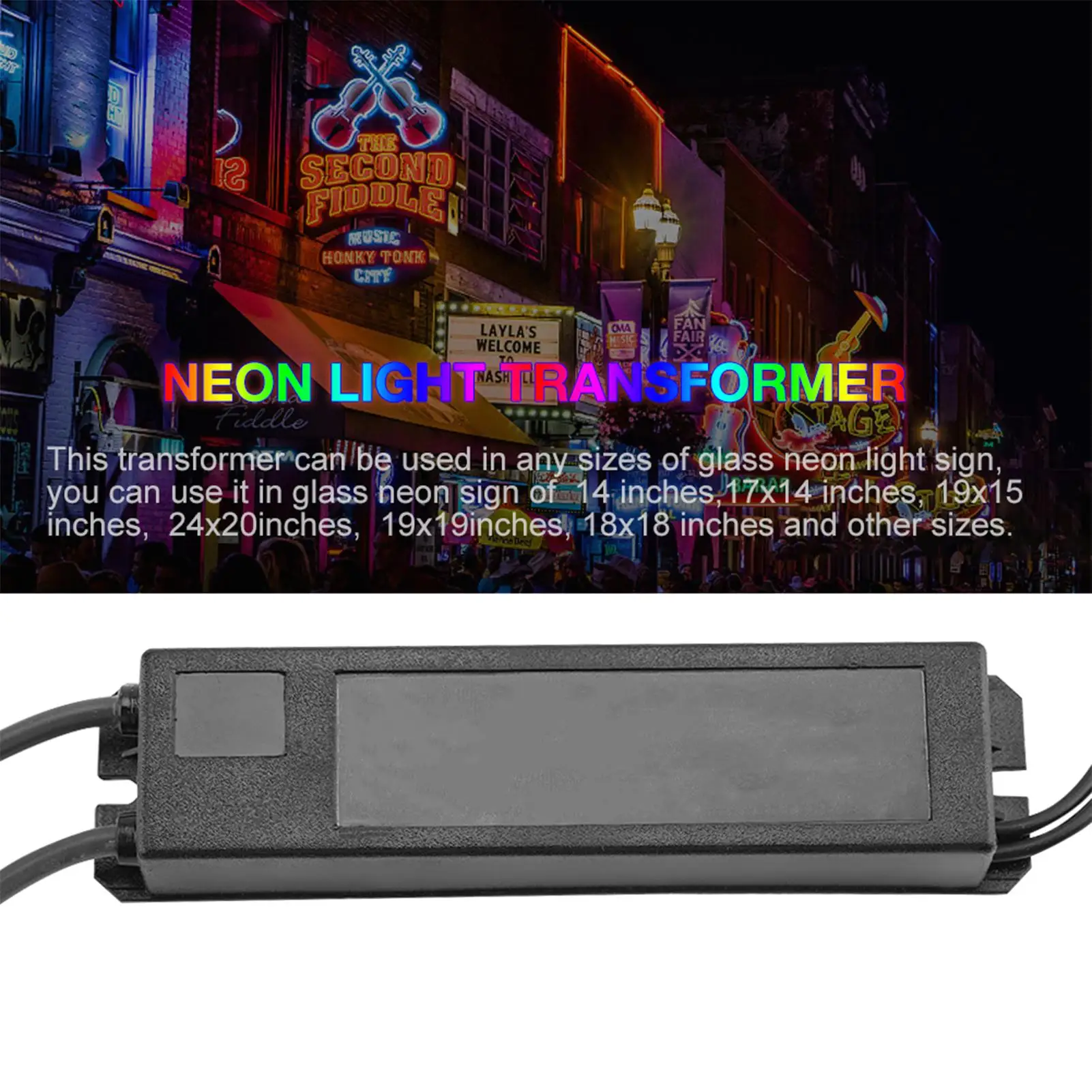 Neon Light Transformer Large Billboard Sign Electronic Waterproof Power Supply Unit 3KV 30mA HB-C02TE