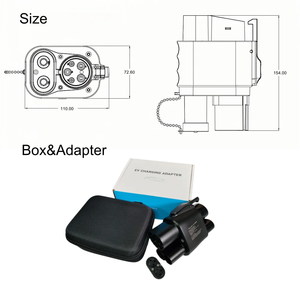 Adattatore da CCS2 a CCS1 250A Connettore di ricarica combinato Convertitore per caricabatterie EV Adattatore di ricarica DC Fast Ev Non applicabile a BMW