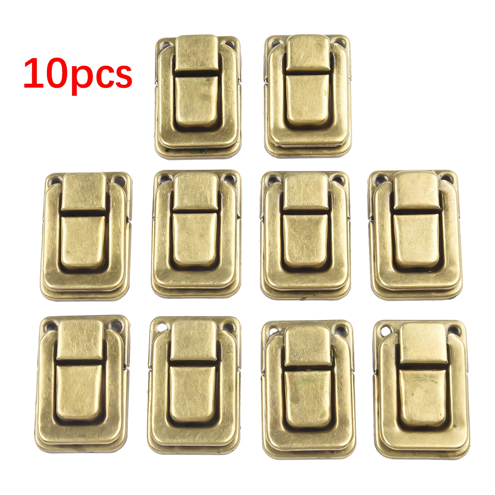 Handbag Buckle Antique Latch Clasp Luggage Buckle Retro Wooden Box Buckle Wooden Box Lock 10PCS Furniture Hardware