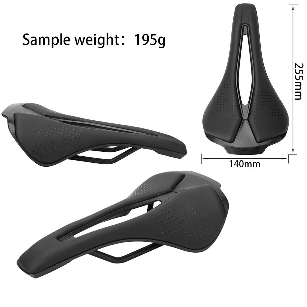 Carbon Fiber Bicycle Saddle, Steel Saddle Rails, MTB Saddles, Road Bike, Cycling, 255-150mm, 195 G