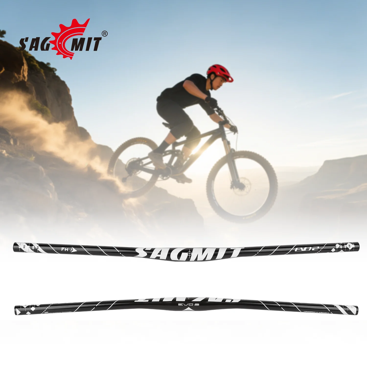 

Руль для горного велосипеда SAGMIT, плоский, с матовым покрытием, угол наклона 7° ° Запчасти для велосипедов MTB и внедорожной техники