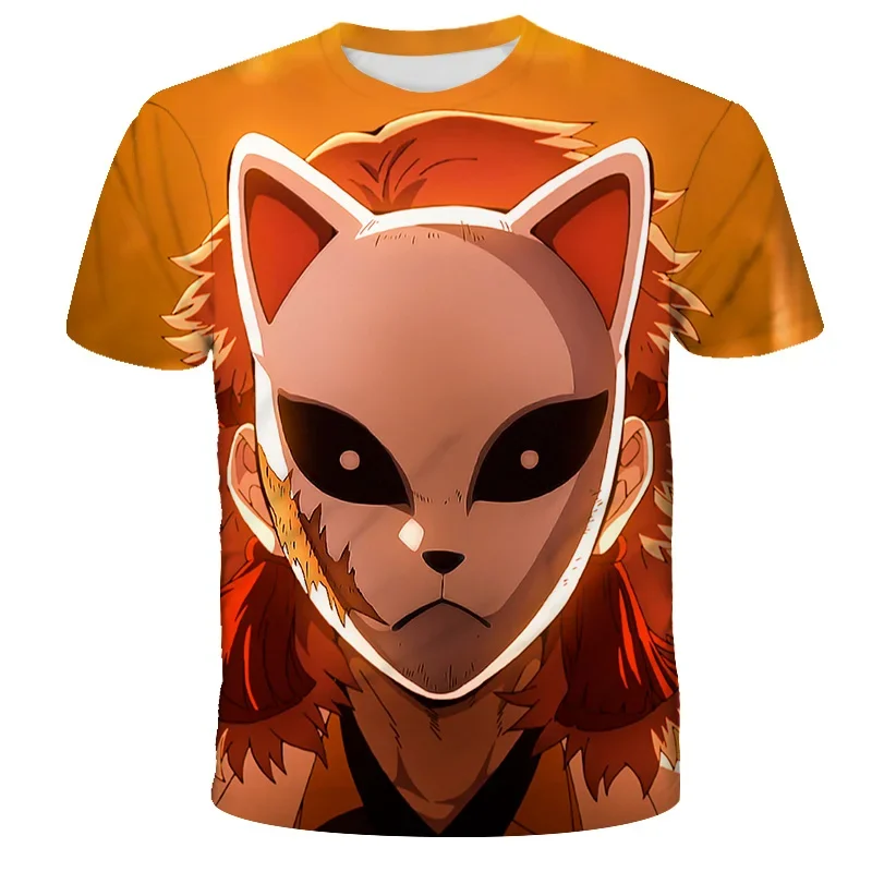 Heißes Anime Dämonen töter rengoku kyoujurou 3d bedrucktes T-Shirt für Männer und Frauen Sommer mode Jungen Mädchen Unisex Kinder kleidung