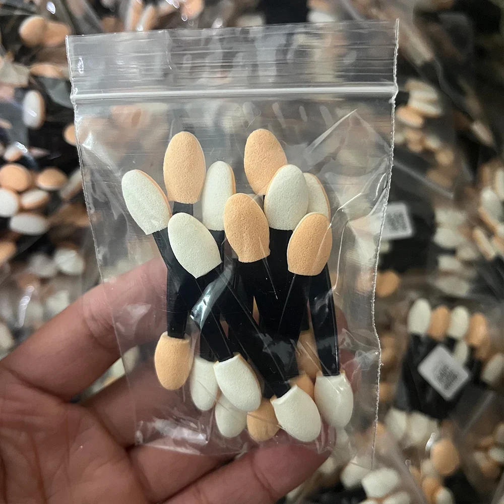 10/30/50/100 Uds. Pinceles para polvo de uñas esponja desechable aplicador de sombra de ojos de doble cara espejo pigmento cromado esponja en barra