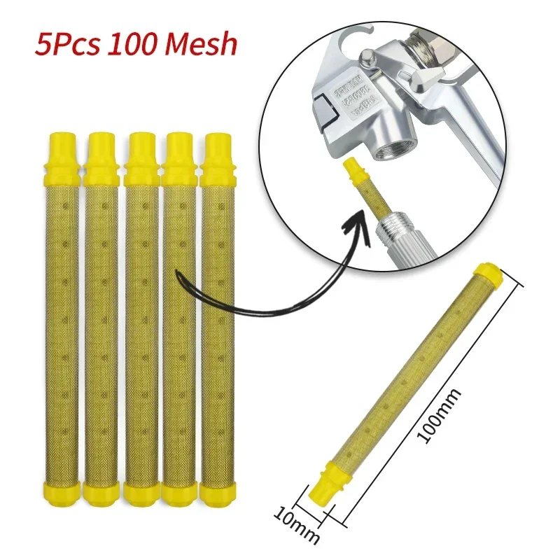 5 قطعة 30-200 شبكة أجزاء الطلاء الرش تصفية الطلاء بندقية رش تصفية يقلل من انسداد فوهة آلة الرش الملحقات #4