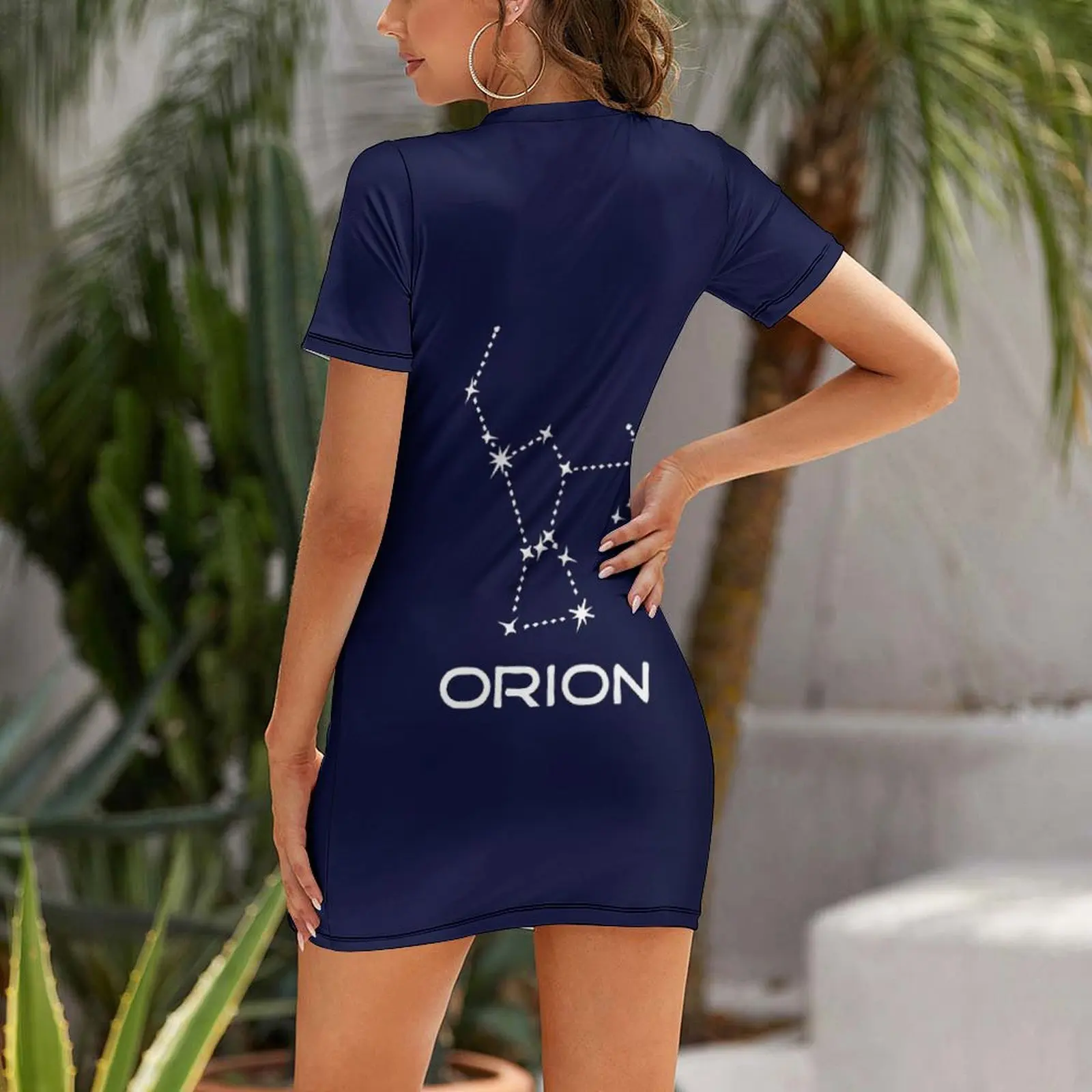 Orion-constellation Short Sleeved Dress summer dresses summer dresses ladies 2024