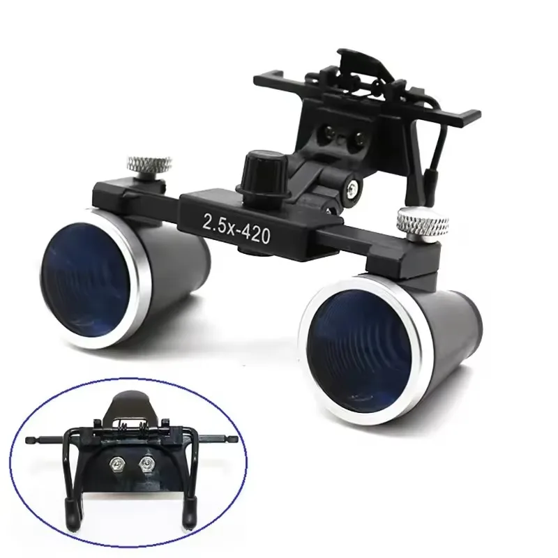 Binocular Magnifier Loupes 2.5X 3.5X Binoculars Magnifying Glasses with Glasses Clip Optical Lens ProfessionalLupa