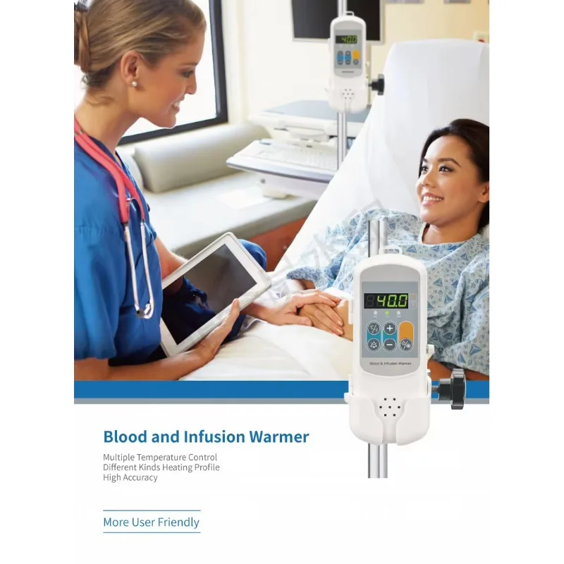 Medical Portable Temperature Control Flexible LCD Display Blood and Fluid Infusion Warmer Blood Heater for IV Fluids