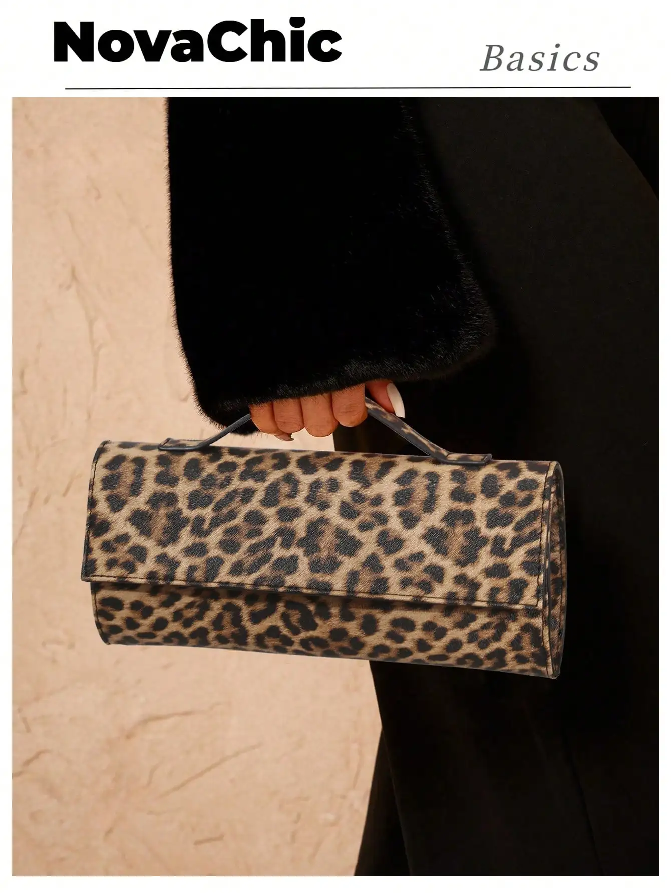 

Женская сумка-клатч с леопардовым принтом, прямоугольной формы, из искусственной кожи