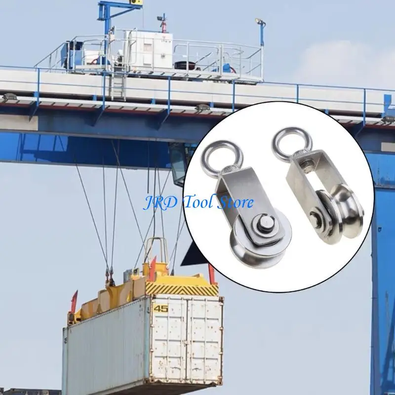 A2UD 2PCS Xoay Pulley 304 Vòng bi thép Bánh xe có khả năng tải trọng 250kg
