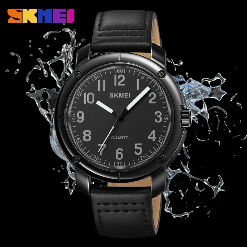 SKMEI 1987 Quartz Movement Men\'s Wristwatch for Man Luxury Leather Strap Original Sport Watches Casual Clock reloj hombre