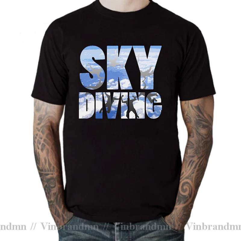 Mens T Shirt Paraglider Sky Diver Skydiving Gift Because the Door was Open T-Shirt Paragliding T-Shirt Parachute Skydive T Shirt