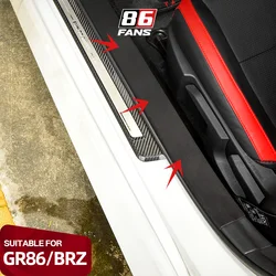 Pegatinas de tira de umbral de coche, cubiertas protectoras de umbral de puerta antiarañazos, accesorios interiores para Toyota GR86 SUBARU BRZ 22 23, 2 piezas