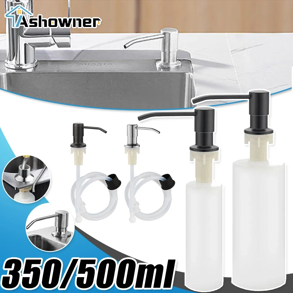 

500ML Kitchen Liquid Pump Soap Dispenser for The Kitchen Soap Dispenser Black Sink Soap Bottle Kitchen Tool Bottle Accessories