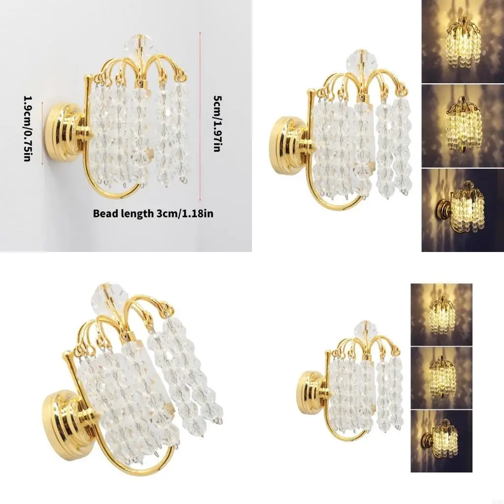 76HF Doll House Bedroom Wall Lamp Model Furniture Model Accessories Teenager Girls