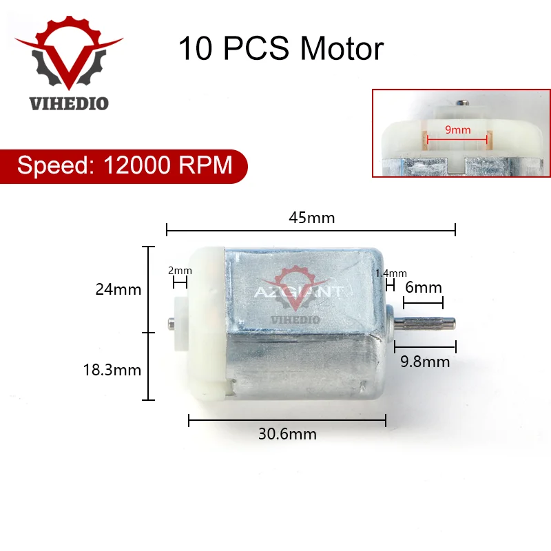

10 шт. OEM двигатель FC280 DC 12000 об/мин 45 мм самодельный двигатель для автомобиля запасные силовые аксессуары серии передние вращающаяся игрушка высокое качество