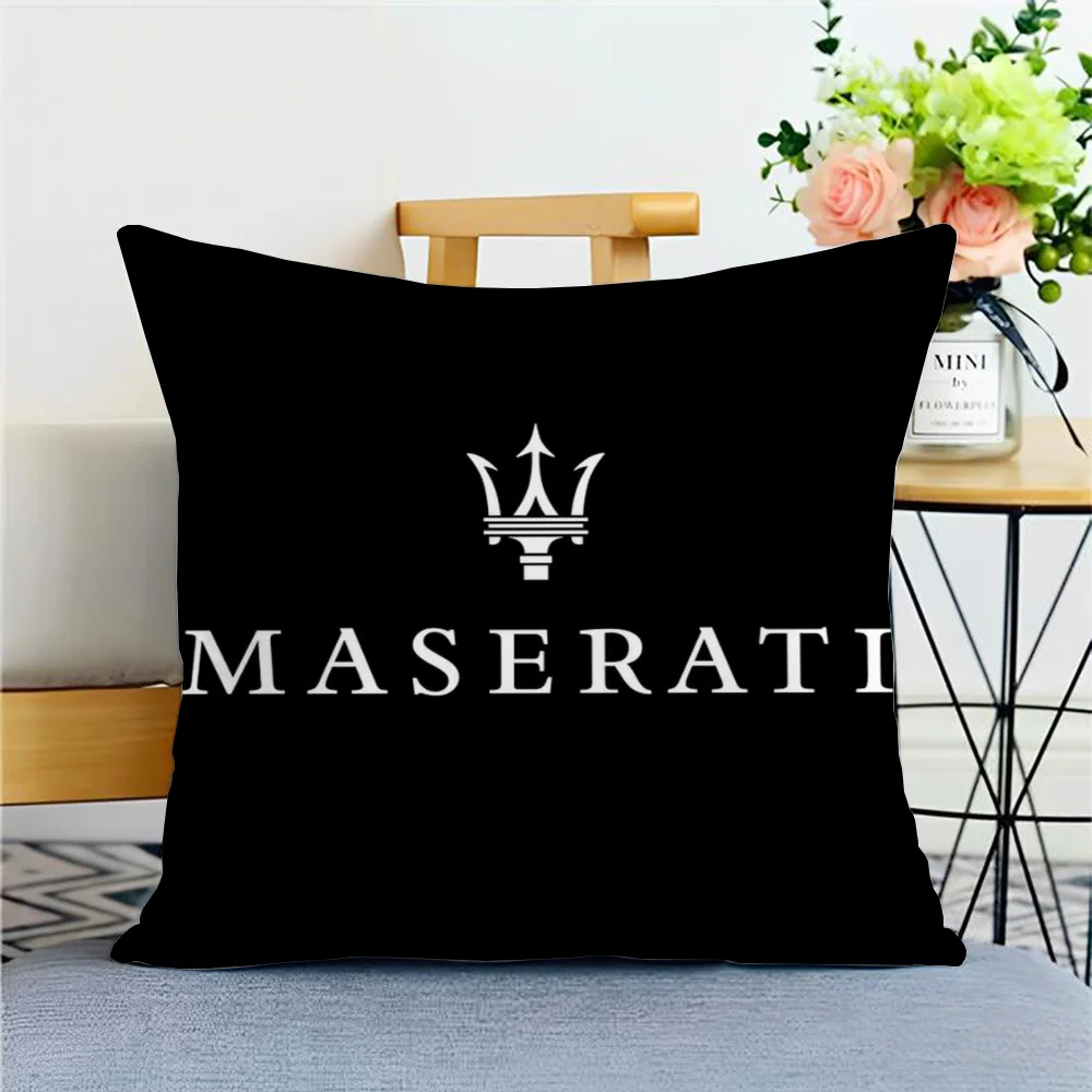 Double-sided Printing Pillow Covers Decorative Cushions Cover for Sofa M-MaseratiS Home and Decoration Room Decorating Items