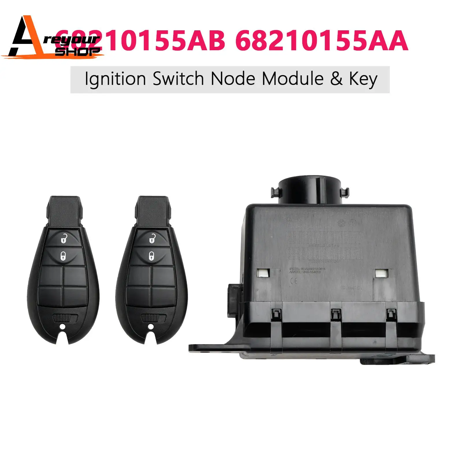 Módulo y llave del nodo del interruptor de encendido 68210155 AB 68210155 AA para Dodge Journey 2008 2009 2010