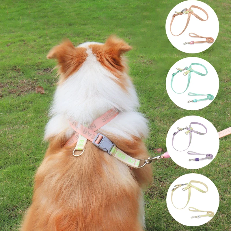 

8-Shaped Anti-Escape Dog Harness Adjustable No-Pull Nylon Pet Harness with Integrated Leash Pet Walking Set for Small Medium Dog