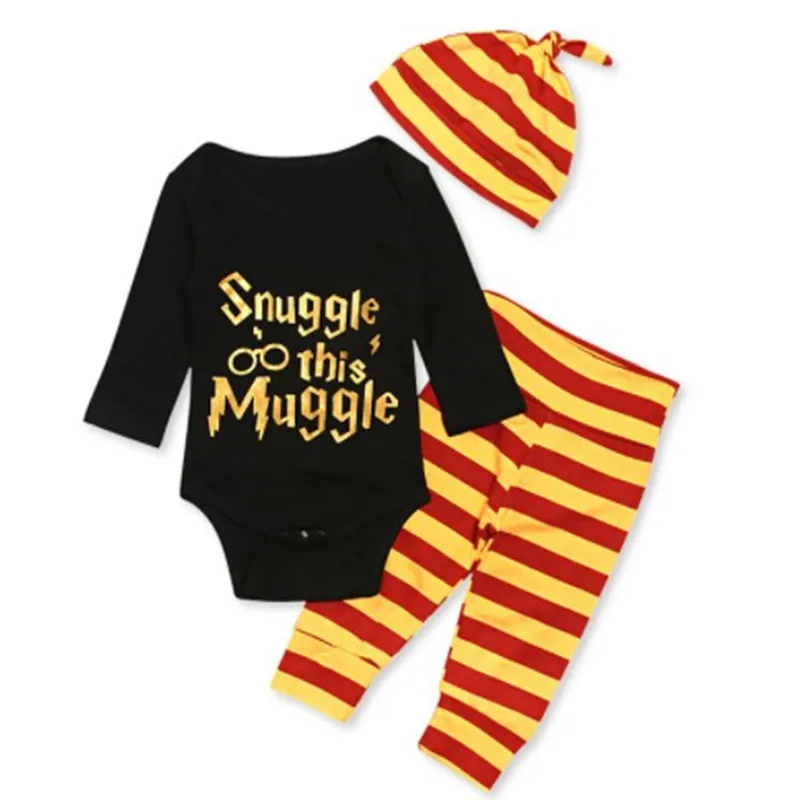 Movie Harry Potter Baby Onesies Cartoon Long Sleeve Suit for Kids Cosplay Party Costumes Photo Props Children\'s Winter Pajamas