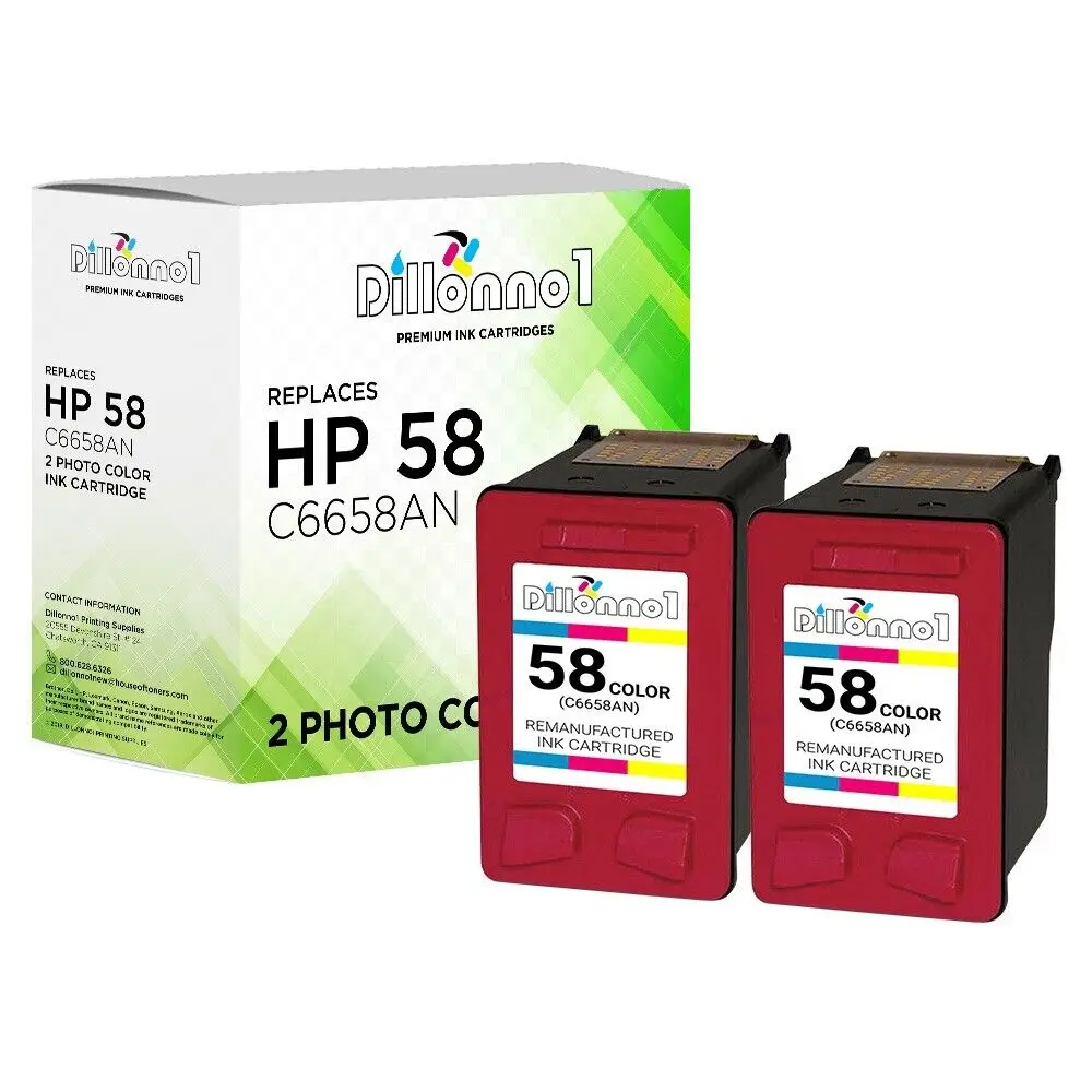 HP 58 remanufacturado 2pk para Photosmart 7150 7260/v/w 7350/v/w 7450/v/xi