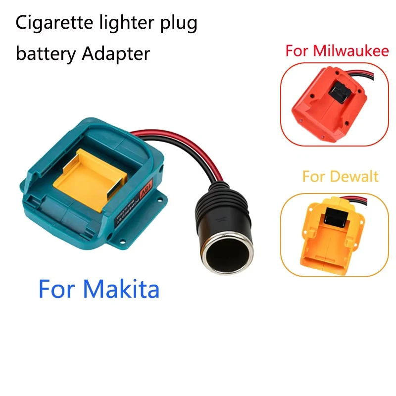For Makita/Dewalt/Milwaukee 18V Battery Converter18V to 12V Step Down Power Cigarette Lighter Interface Adapter
