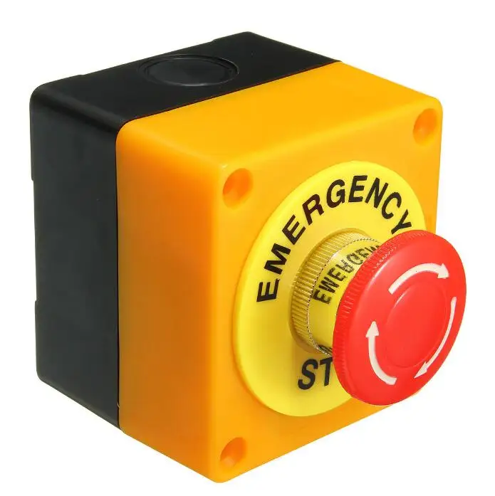 AC 660V 10A Plastic Shell Red Sign Emergency Stop Mushroom Push Button Switch