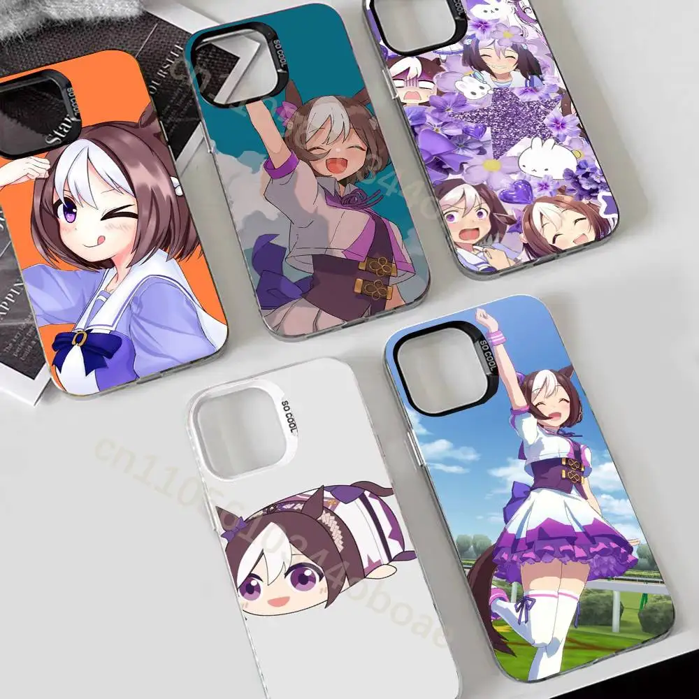 

U-Uma Musume S-Special Week Phone Case For iPhone 17,16,15,14,13,12,11,Pro,Max,Plus Soft Black Cover