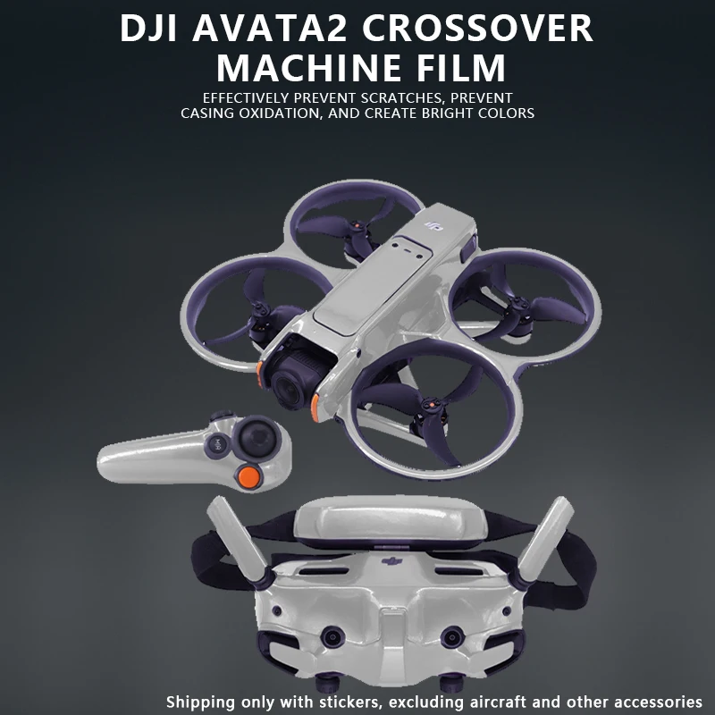 Suitable for DJI Avata 2 Crossover Machine Sticker Solid Color Fluorescent Film Goggles 3 Glasses Film Accessories