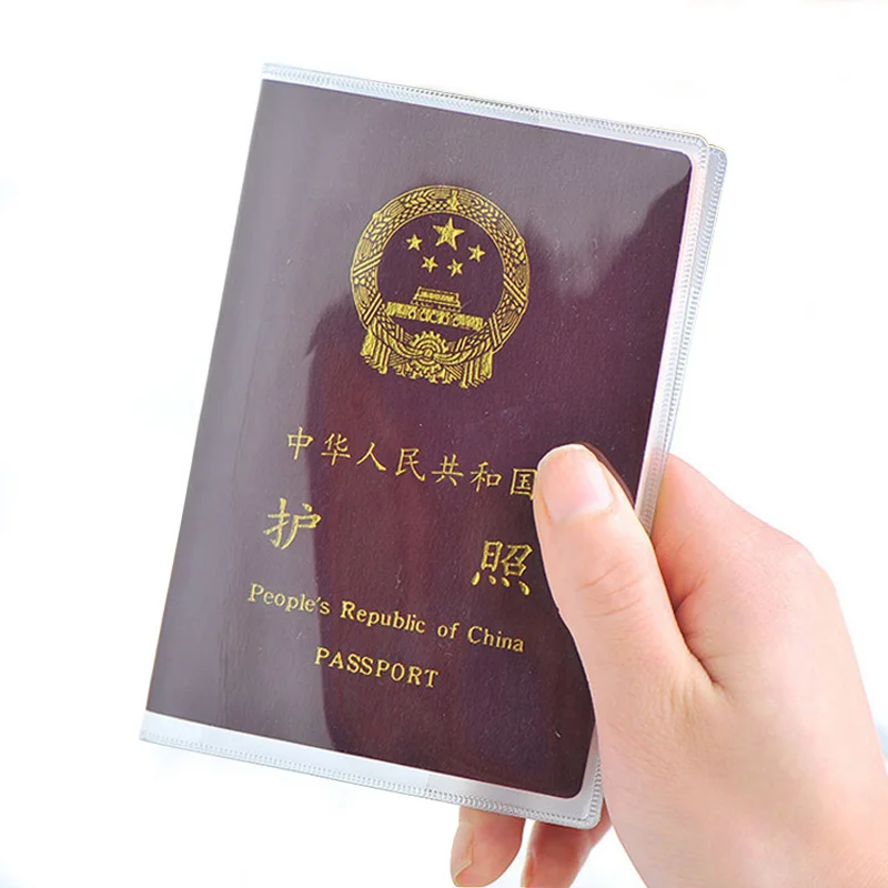 Transparent Plastic Passport Cover for Women and Men Waterproof Covers on The Passports Plastic Passport Sleeve Pass Holder