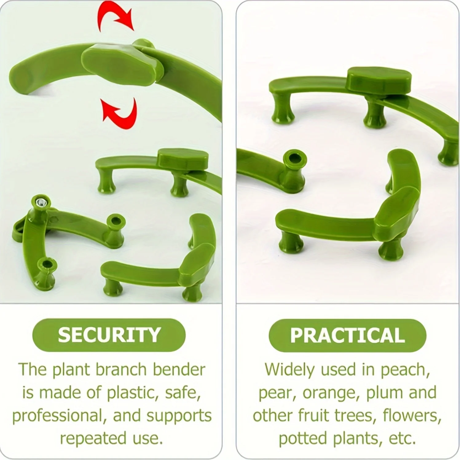 6 Pcs Plant Bender Set 360° Adjustable Branch Bending Holder Reusable Puller Clips for Bonsai & Garden Styling