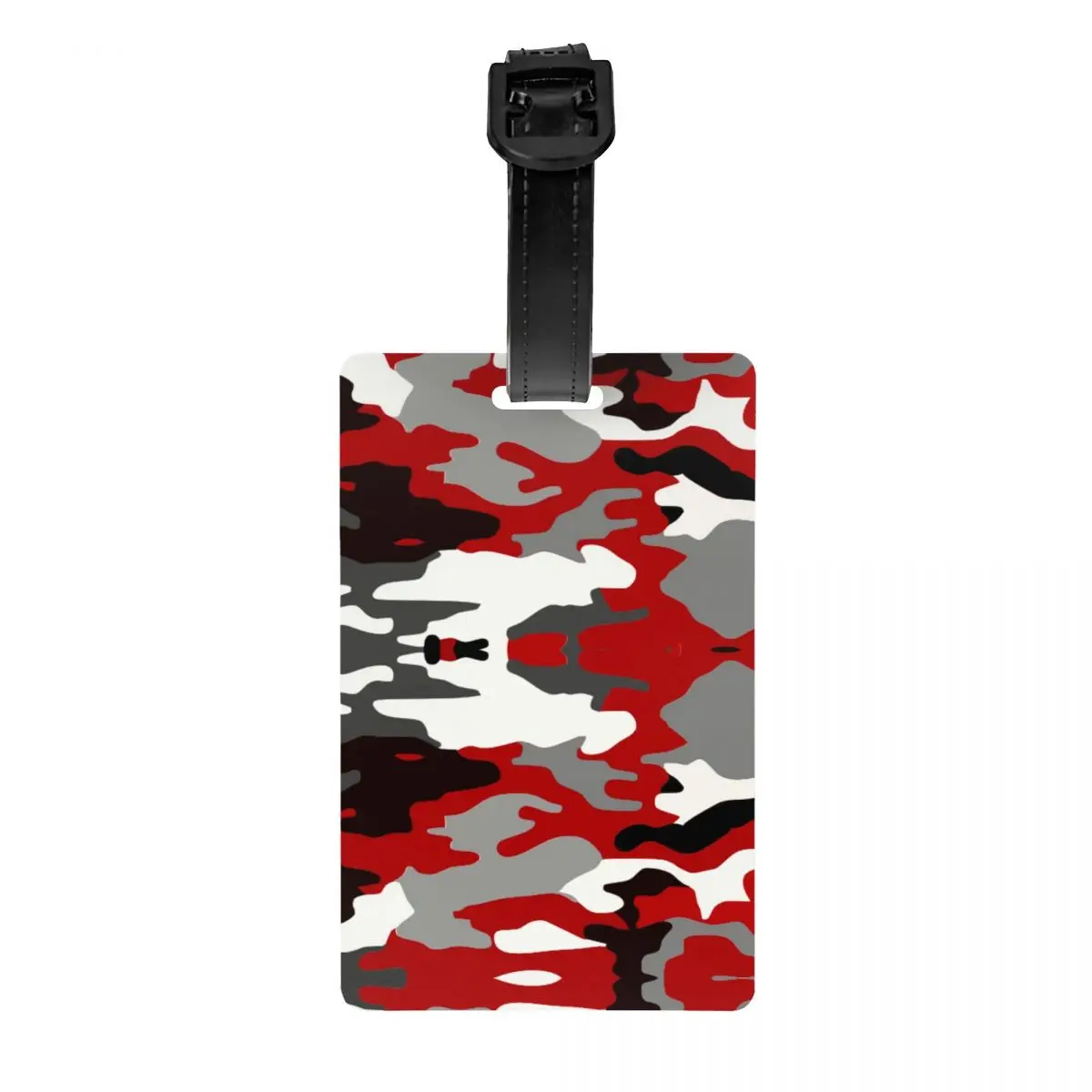 Custom Red Camo Luggage Tag Privacy Protection Army Military Camouflage Baggage Tags Travel Bag Labels Suitcase