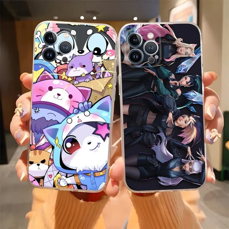 League Of Legends Phone Case Hot Transparent For Iphone 14Pro 11 15 12 13 Pro Max Mini 6 6s 7 8 Plus X XR XS SE2020 Cover