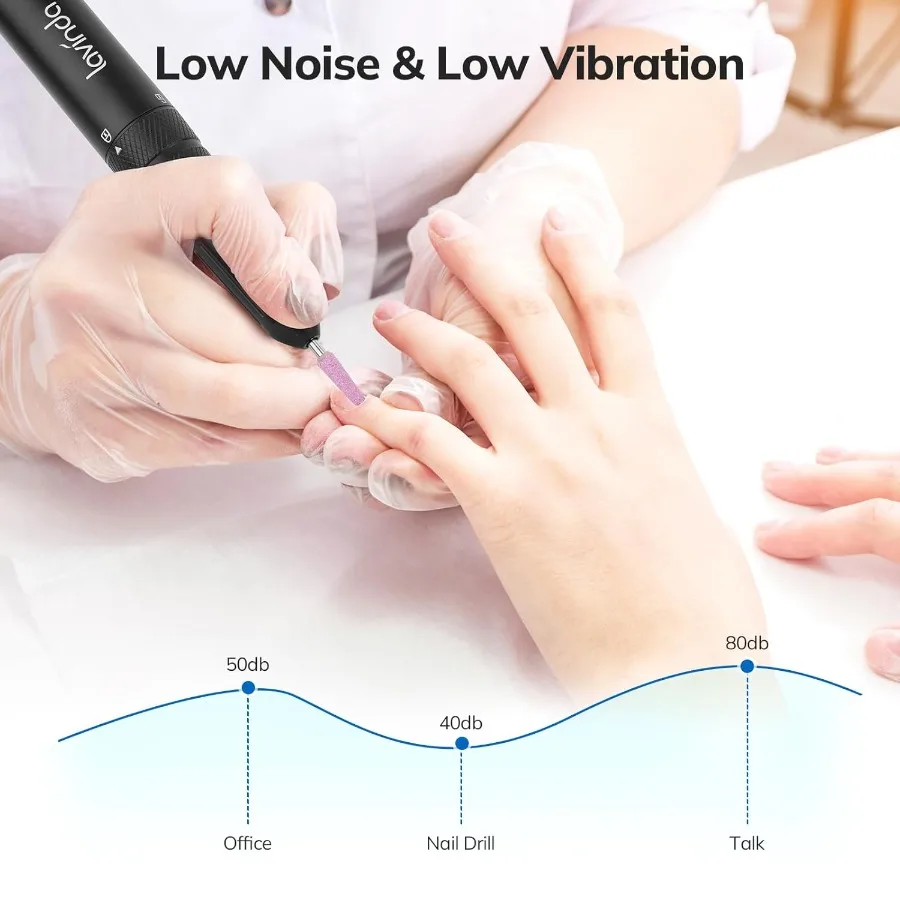 35000 دورة في الدقيقة مثقاب أظافر كهربائي احترافي ماكينة حفر أظافر لاسلكية محمولة قابلة لإعادة الشحن لأظافر جل الأكريليك Ma
