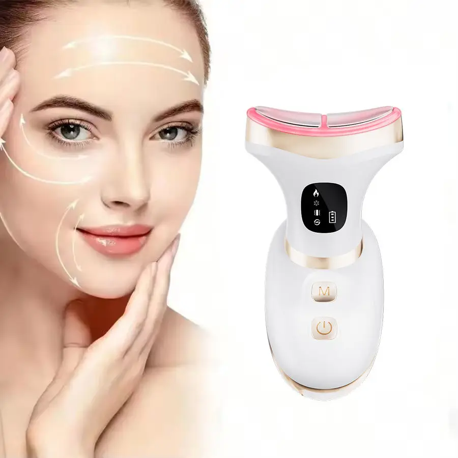 Portable Facial Lifting LED Light Vibration Massager Tool