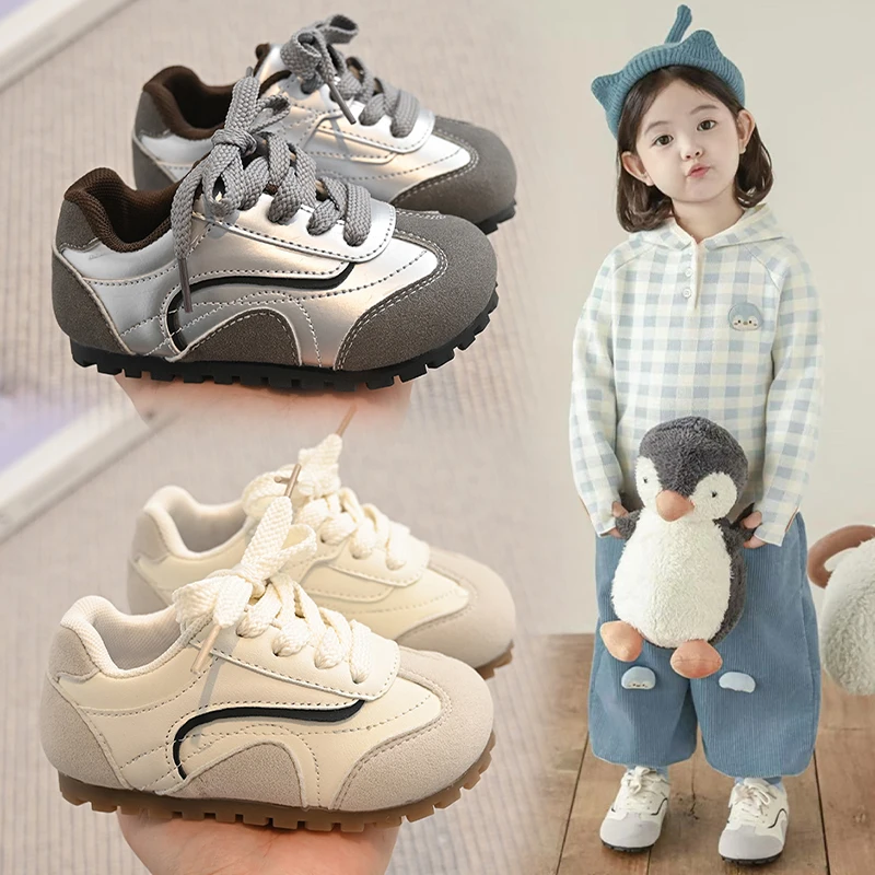 

Children's Casual Sneakers Size 16-30 Boys Girls Single Shoes Spring Fall Soft Bottom Non-slip Kids Board Shoes Baby Girl Shoes