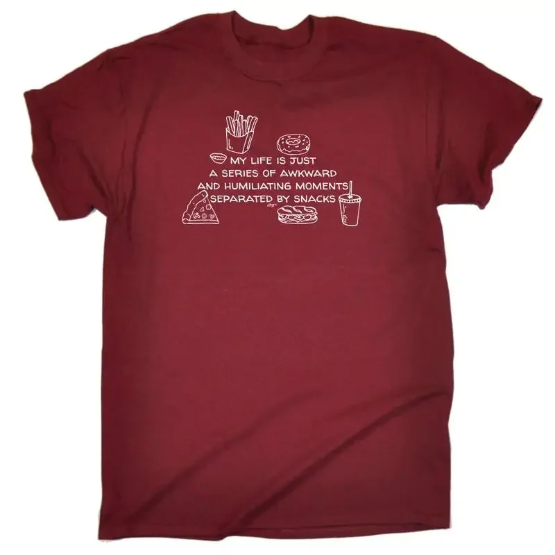 My Life Is Just A Series Of Awkward And Hum Mens Funny Novelty T Shirt