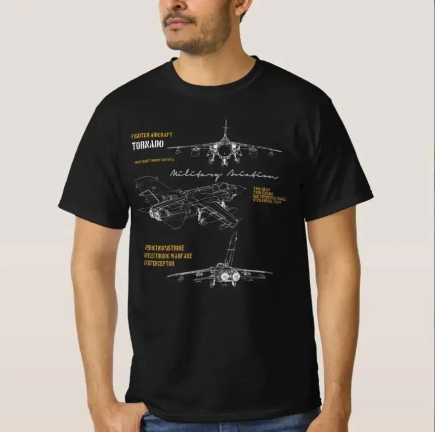 Fighter Aircraft Tornado Military Aviation Men T-Shirt Short Sleeve Casual 100% Cotton O-Neck Summer T Shirt