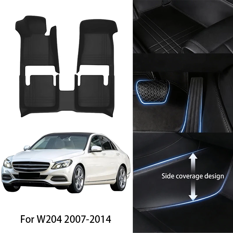 

Custom Fit PU Leather Car Floor Mat For Mercedes For C Class W204 W205 W206 2007-2025 Luxury Full Set Auto Interior Accessories