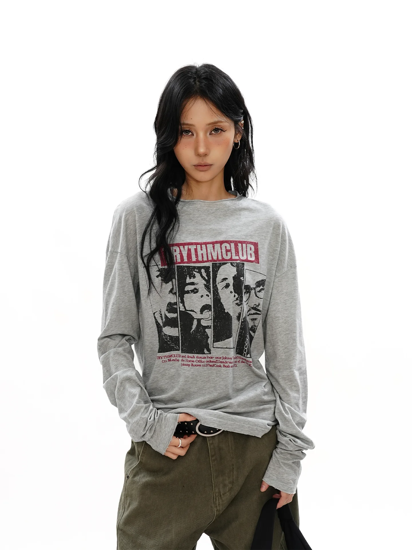 

Футболка S3T5 из лиоцелла и хлопка с принтом тай-дай омбре, длинный рукав, в американском ретро-стиле, дышащая, комфортная, свободного кроя