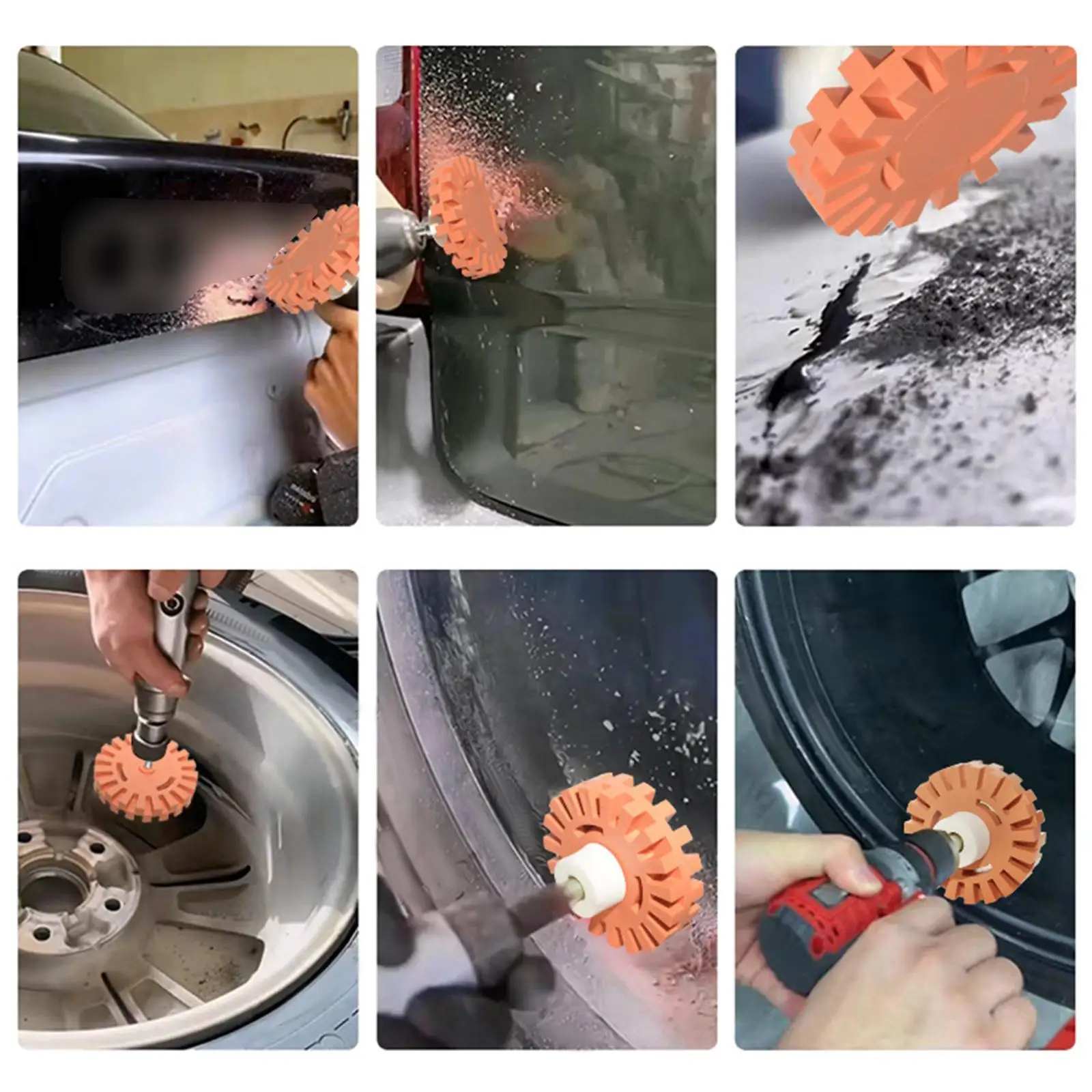 Decal Remover Eraser Wheel Tool Kit Rubber Material Precision Remover for Tapes Pinstriping for Car RV Motorcycle Surfaces