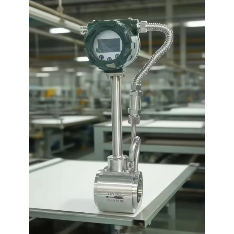 

OEM Chinese Manufacturer RS485 Vortex Flow Meter Stainless Steel Construction for Liquid Temperature Compensation Feature