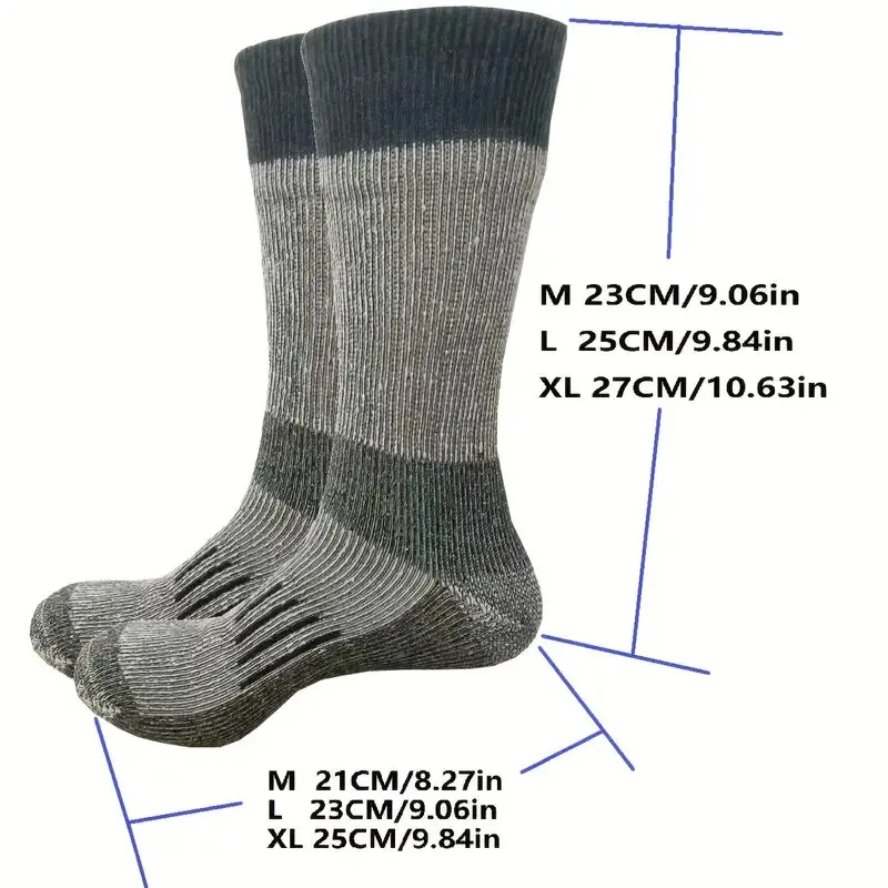 3 أزواج جديد الصوف المشي لمسافات طويلة وسادة الجوارب الدفء طاقم الرقبة الشتاء التمهيد الجوارب مجموعة الجيش الأخضر جوارب من الصوف.