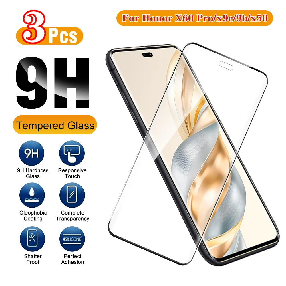 3 шт. защитное стекло для Honor X9c X9b X9a X60 Pro X50 X40 200 Pro Magic6/5 Lite защитное стекло xonor X60Pro 200Pro x 9c 50