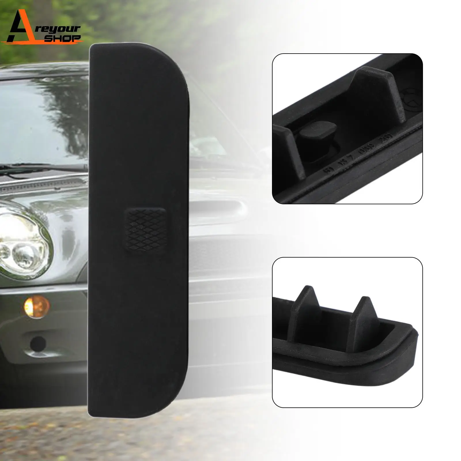 Areyourshop Rear Door Switch Rubber Cover Pad Handle Fit for BMW Mini R52 R53 R56 R57 R58 R59 Car Accessories Parts