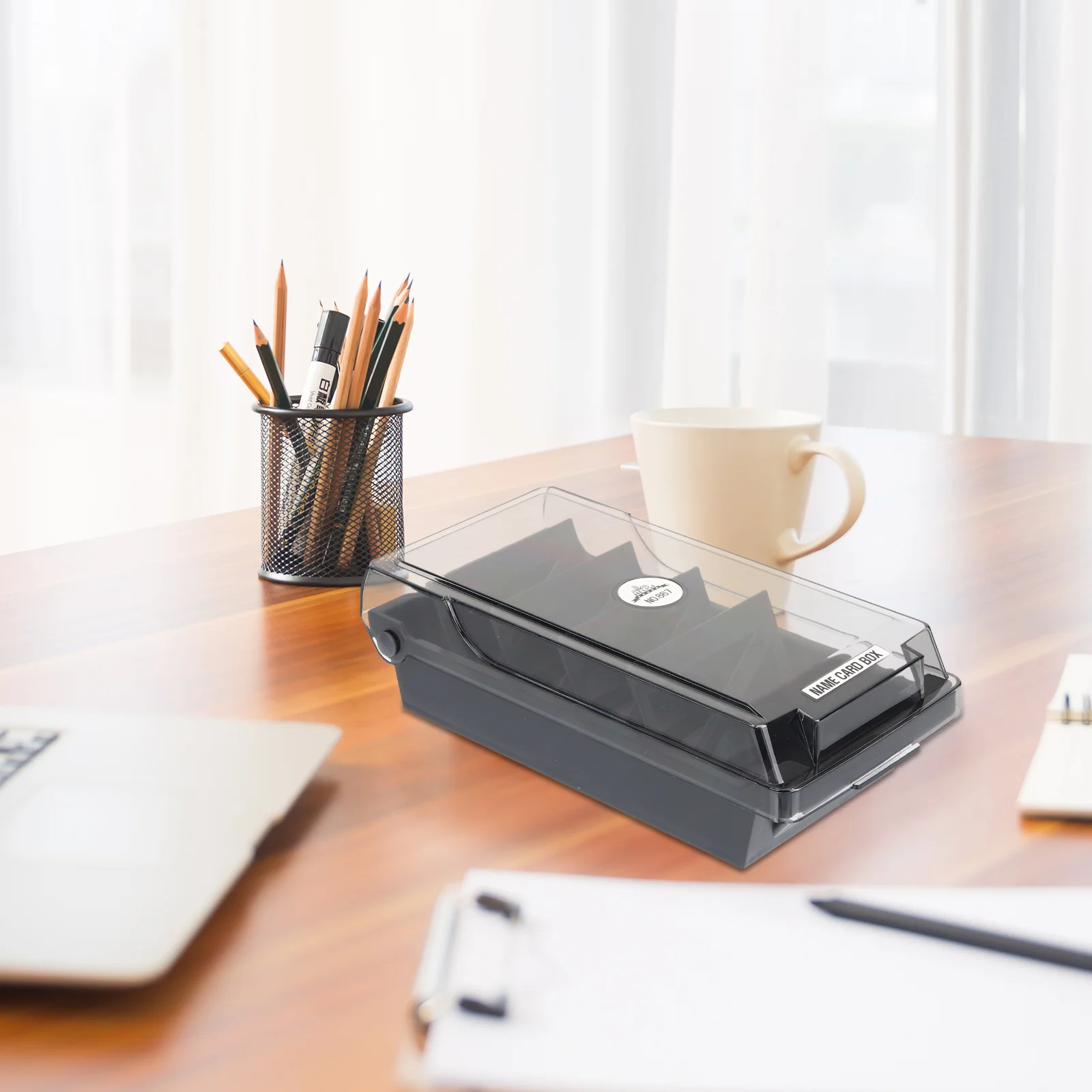 Index Card Case Pictures Holder Office Supplies Business Cards Stand Flash Organizer Table Notecard Desktop Frame