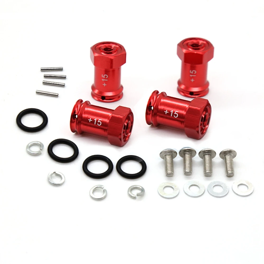 Metal Hex Wheel Hub Extension Adapters for Traxxas 1/16 Mini E-Revo Slash Rally Summit RC Car Upgrade Parts,A