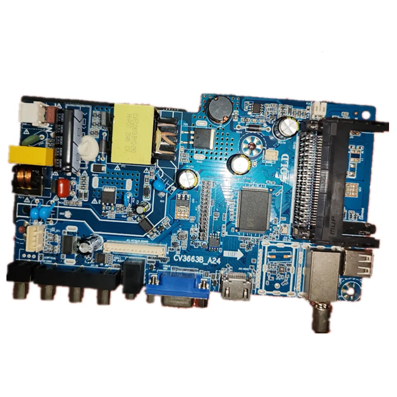 CV3663B_A24   CV3663B-A24 Three in one TV motherboard, tested well, physical photo for  39v   300ma